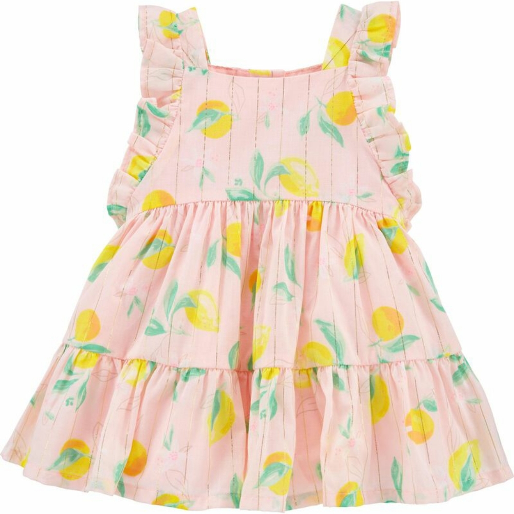 [OshKosh] Flutter Sleeve Lemon Dress - Picture 2 of 10